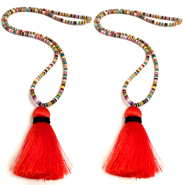 Long African Beaded Necklaces