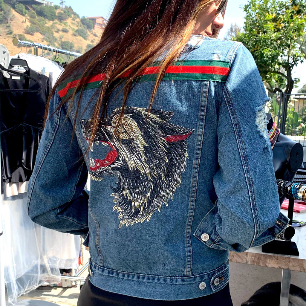 Gucci denim jacket shop blind for love