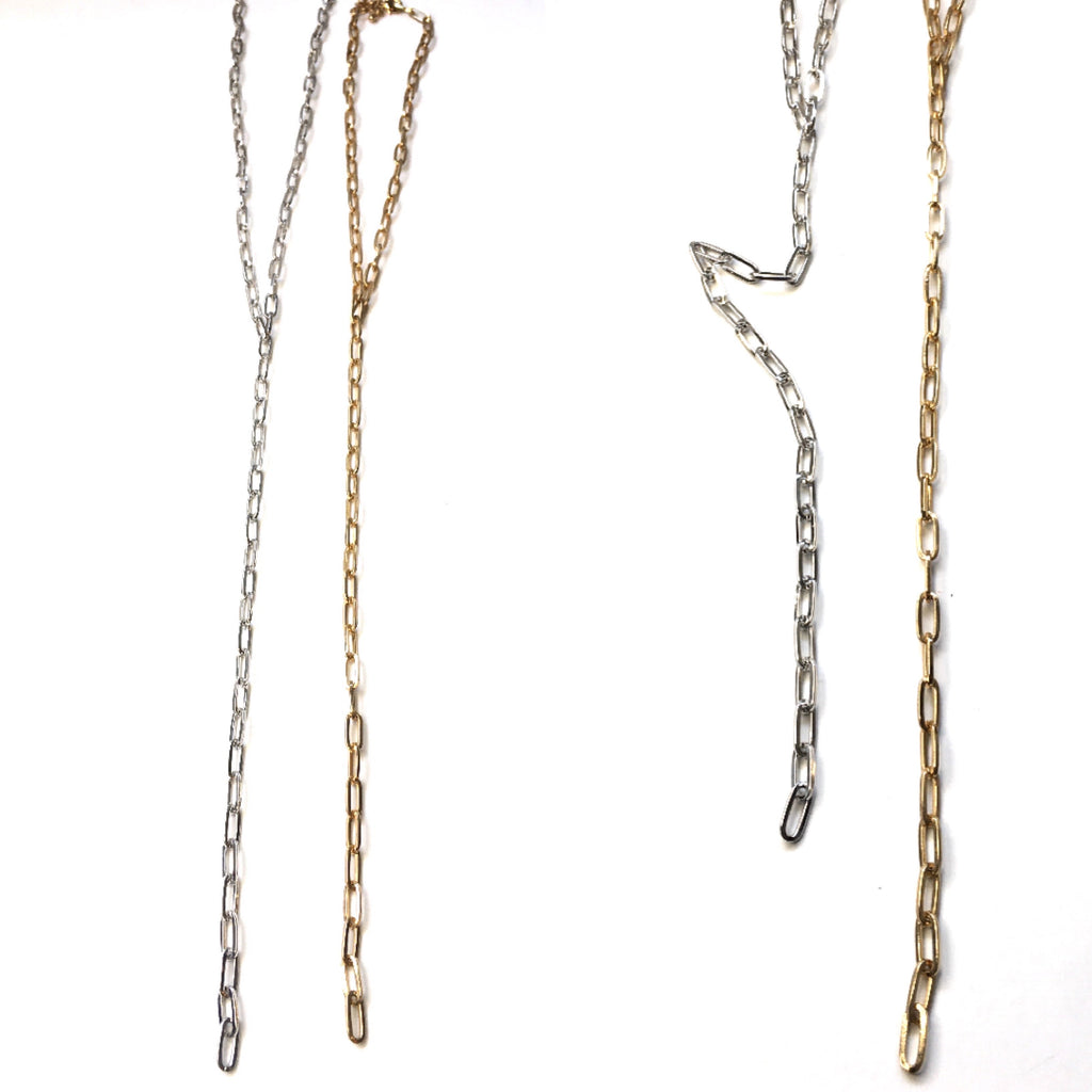 Ellie Vail Zephyr Paperclip Lariat Necklace | Urban Outfitters Singapore